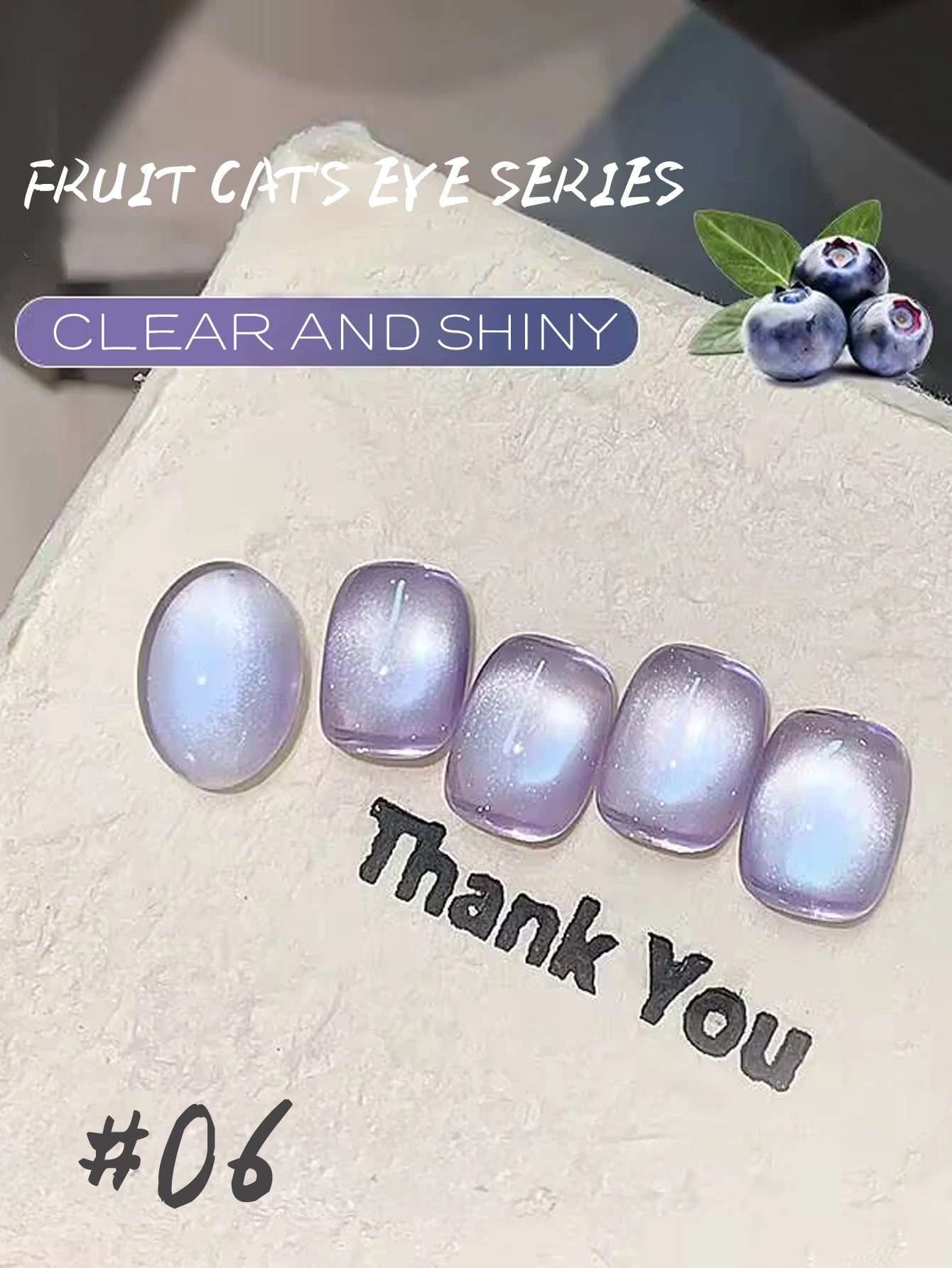 1/6PCS SS25 Cat Eye Gel Polish w/Glass Beads & Crystal, 5 Colors Salon DIY Nail Supplies Kit for Pro Nails Manicure